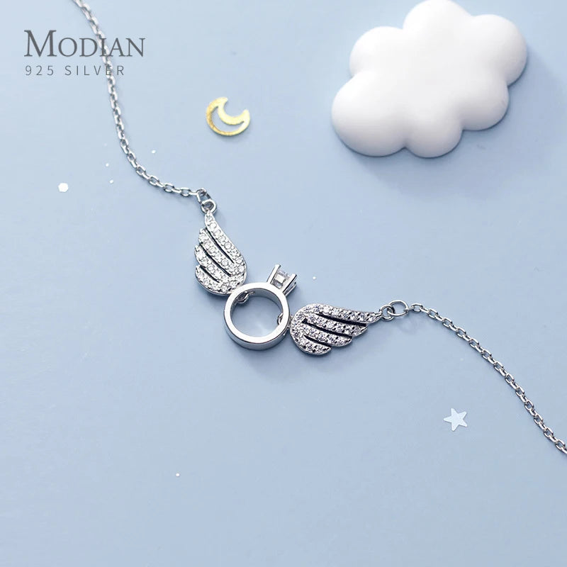 Sterling Silver Angel Wings Necklace