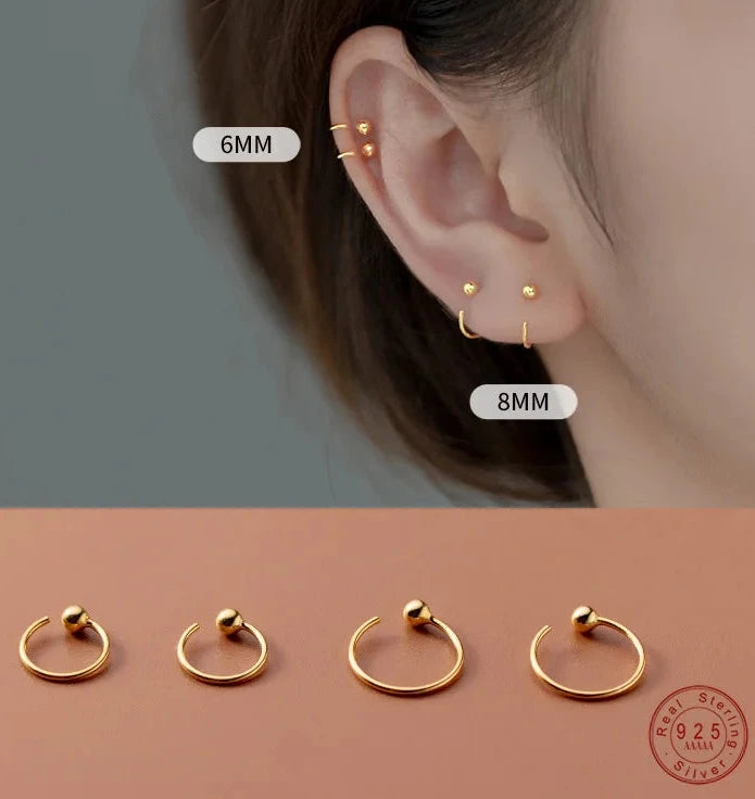 925 Sterling Silver Fashion Minimalist Ear Bone Jewelry