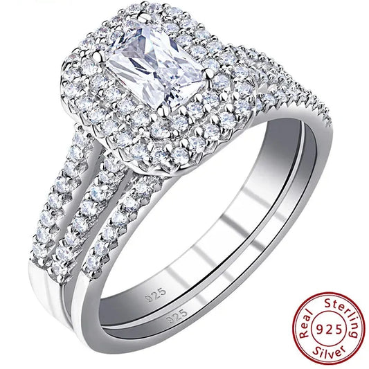 Halo Round Cut Cubic Zircons Victorian Style Ring