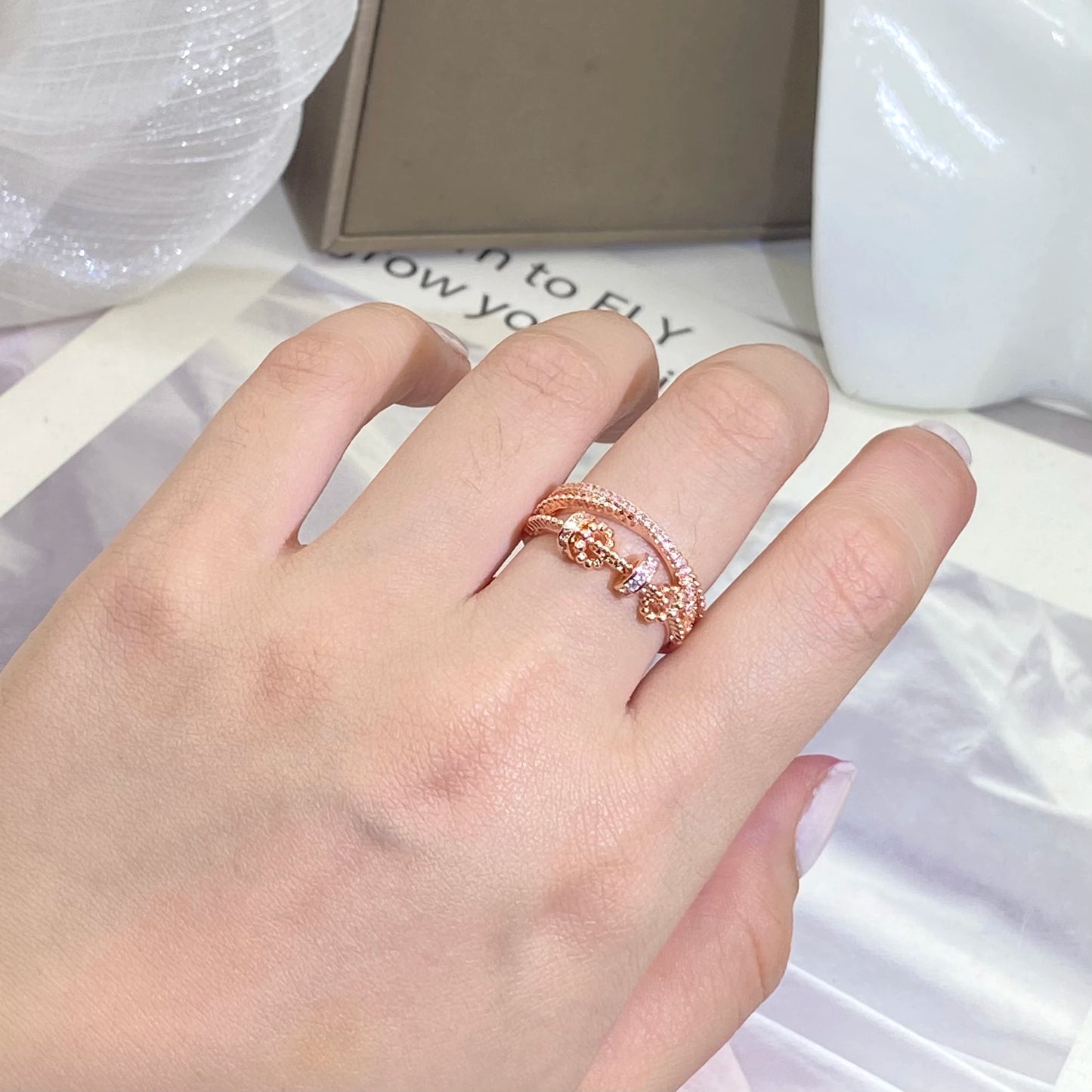 Rose Gold-Tone Flexible Hoop