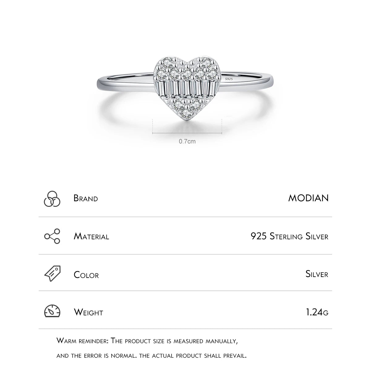 Sterling Silver Classic Heart Ring