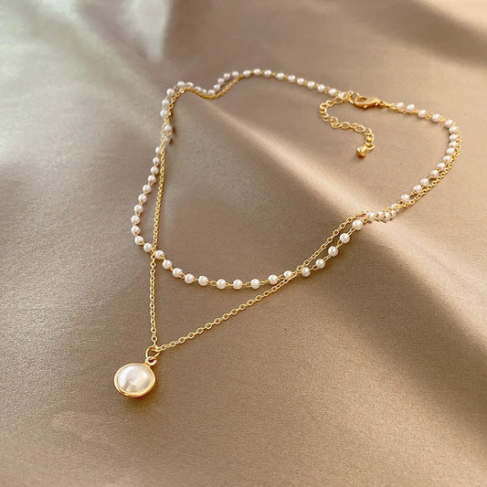 2024 New Women's Pearl Layer Chain Choker