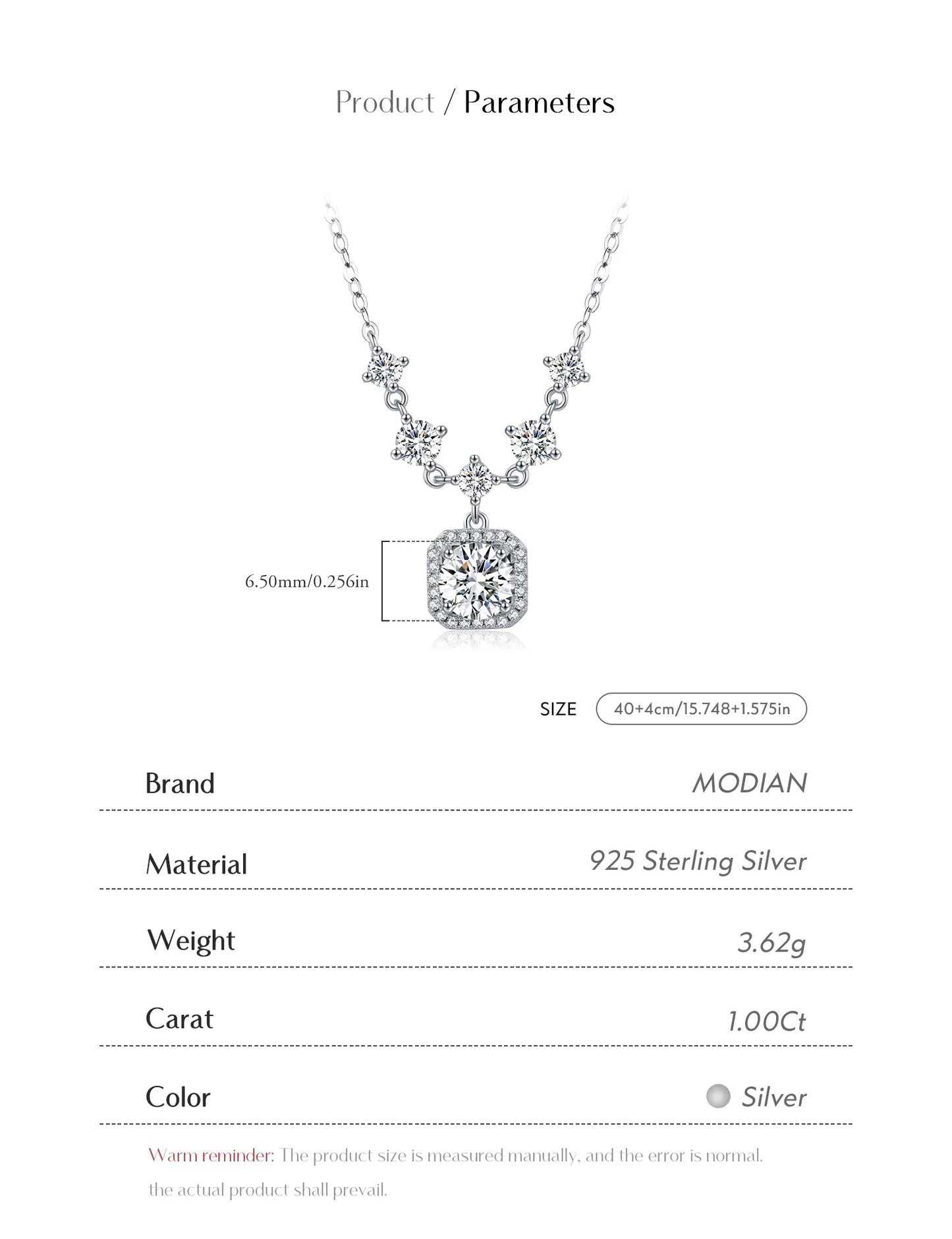 Moissanite Necklace with 925 Sterling Silver Luxury Halo Charm Pendant for Bridal Wedding Jewelry for Women