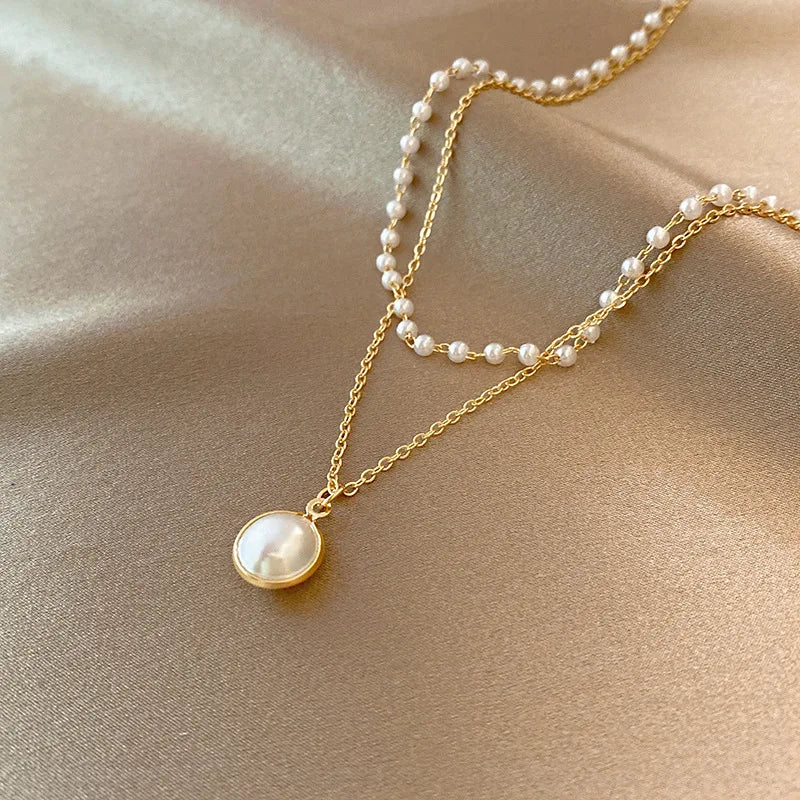 2024 New Women's Pearl Layer Chain Choker