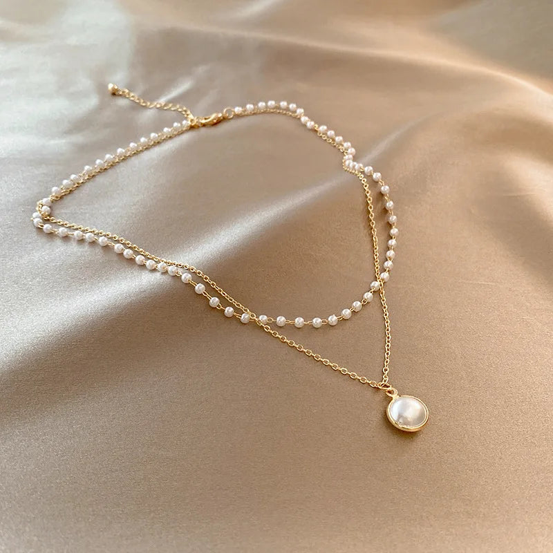 2024 New Women's Pearl Layer Chain Choker