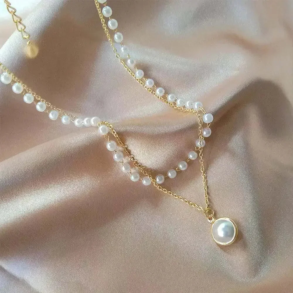 2024 New Women's Pearl Layer Chain Choker