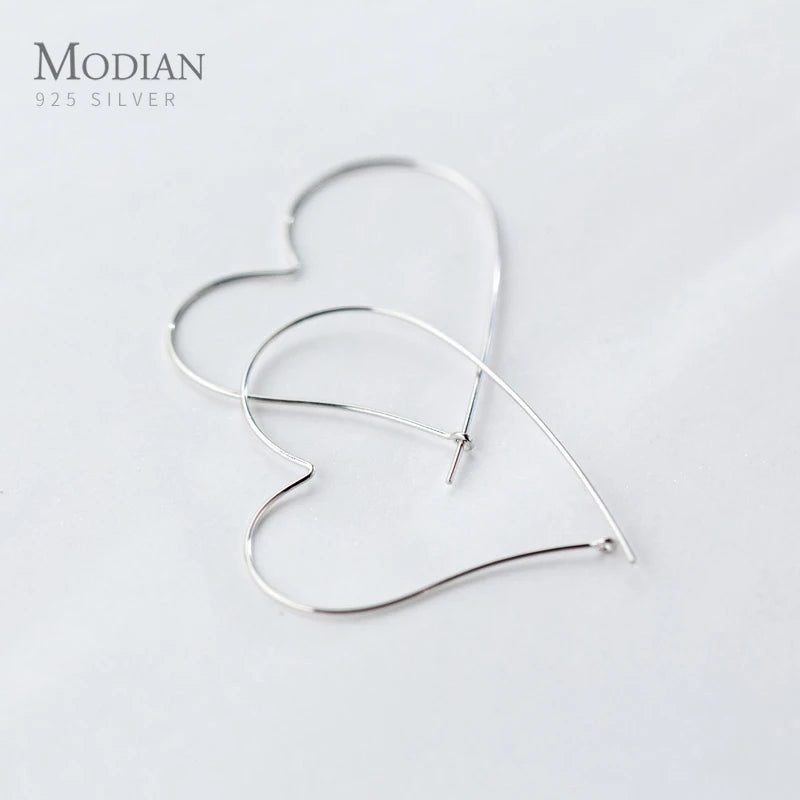 Simple Charm Hearts Earrings 925 Sterling Silver