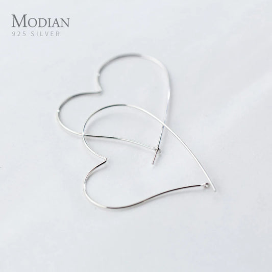 Simple Charm Hearts Earrings 925 Sterling Silver