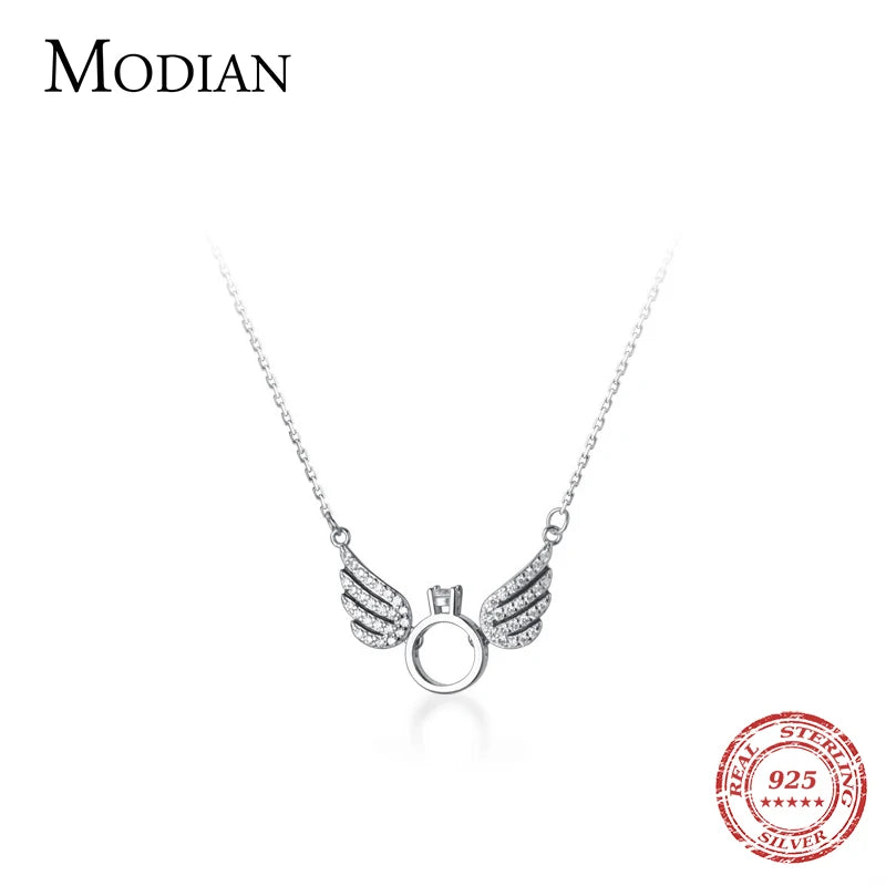 Sterling Silver Angel Wings Necklace