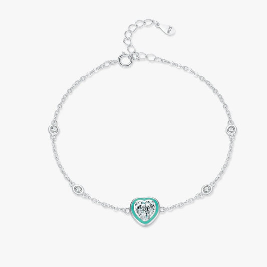 Sterling Silver Romantic Hearts Bracelet